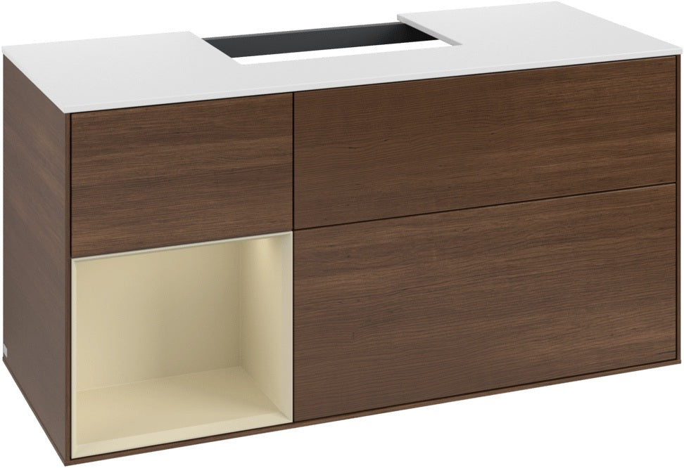 Villeroy & Boch Finion Waschtischunterschrank G161G 1200 mm Glossy White Lacquer mit LED-Beleuchtung