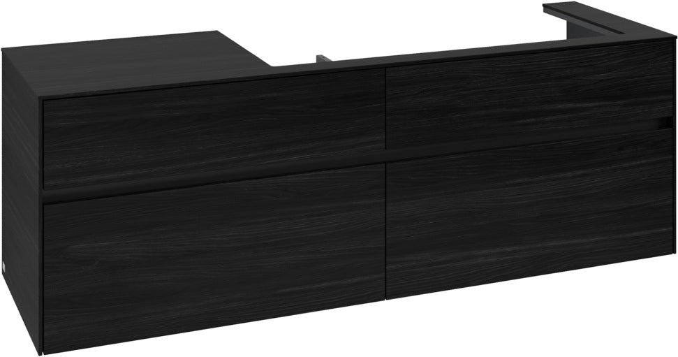 Villeroy & Boch Waschbeckenunterschrank Collaro C030 Black Oak 1600 mm mit SoftClosing