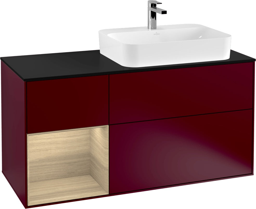 Villeroy & Boch Finion Waschbeckenunterschrank 1200 mm Glossy White Lacquer mit Beleuchtung