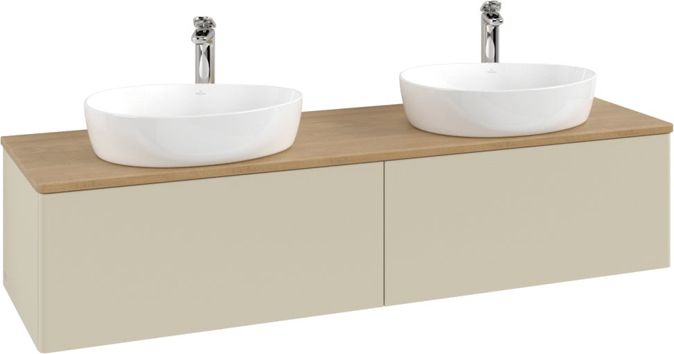 Villeroy & Boch Antao Waschtischunterschrank 1600 mm Anthracite Matt mit 2 Auszügen