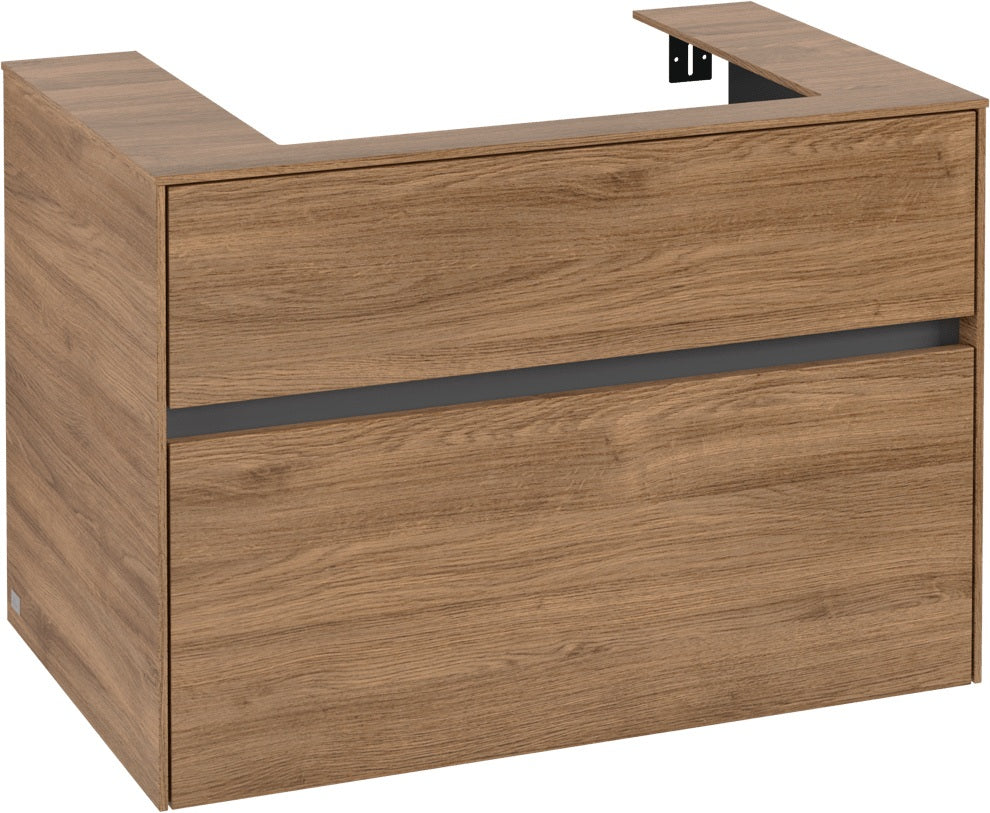Villeroy & Boch Collaro Waschtischunterschrank 800 mm White Wood mit 2 Auszügen