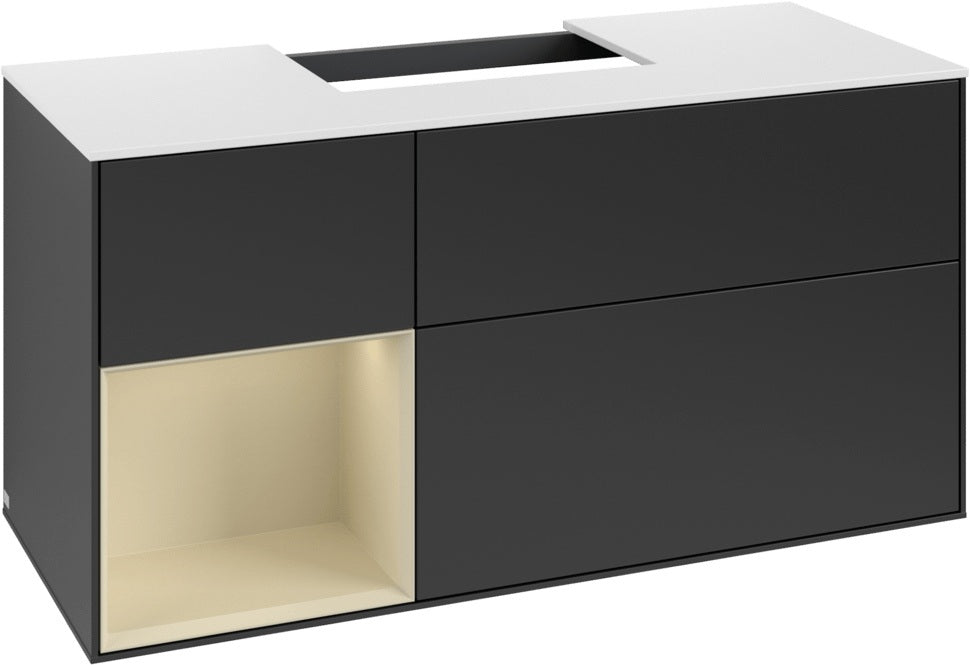 Villeroy & Boch Finion Waschtischunterschrank G161G 1200 mm Glossy White Lacquer mit LED-Beleuchtung