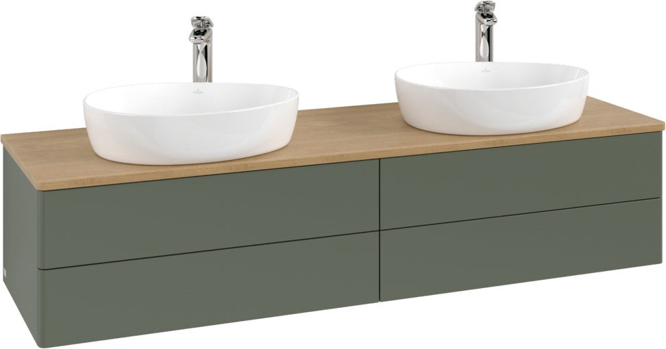 Villeroy & Boch Waschtischunterschrank Antao 1600 mm Anthracite Matt mit 4 Auszügen und Beleuchtung