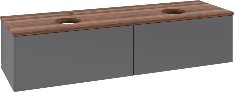 Villeroy & Boch Antao Waschtischunterschrank 1600 mm Anthracite Matt mit 2 Auszügen