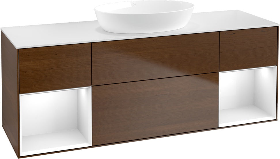 Villeroy & Boch Finion Waschtischunterschrank GD01GF 1600 mm Glossy White Lacquer mit Beleuchtung