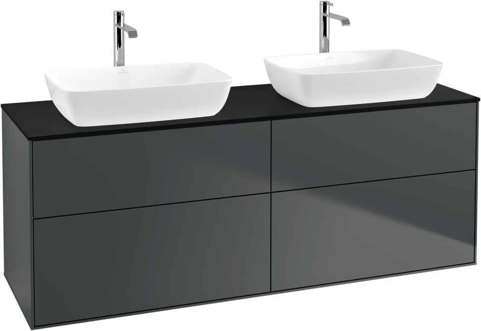 Villeroy & Boch Finion Waschbeckenunterschrank 1600 mm Glossy White Lacquer mit Beleuchtung