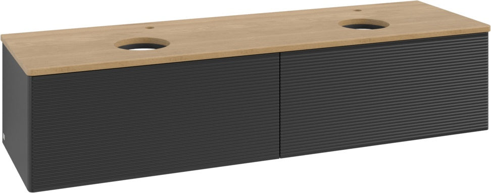 Villeroy & Boch Antao Waschtischunterschrank 1600 mm Anthrazit Matt mit 2 Auszügen