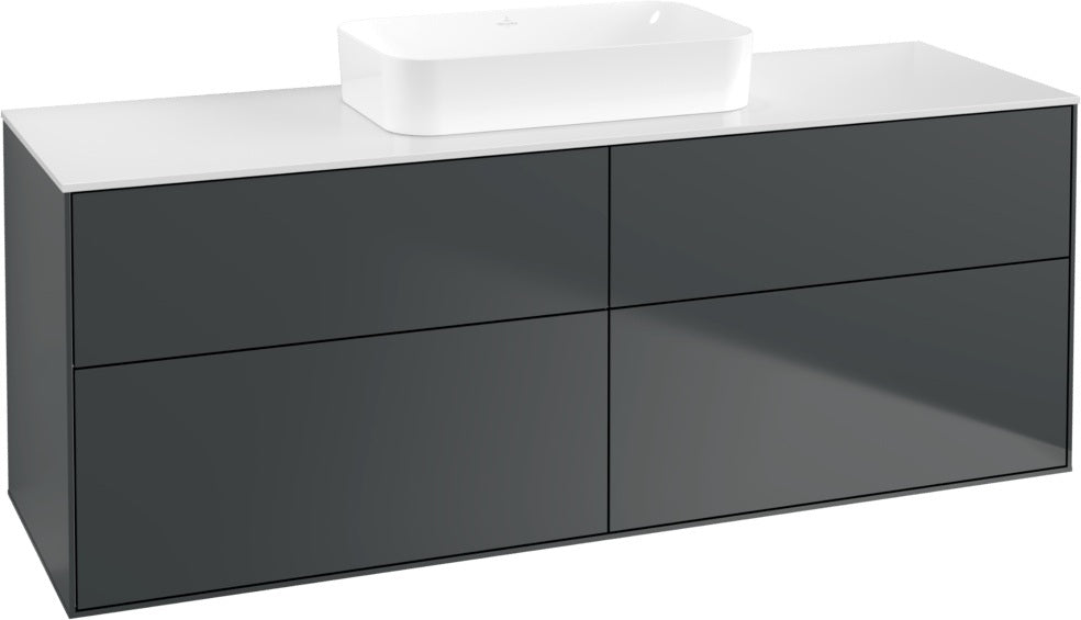 Villeroy & Boch Finion Waschtischunterschrank 1600 mm Glossy White Lacquer mit 4 Auszügen
