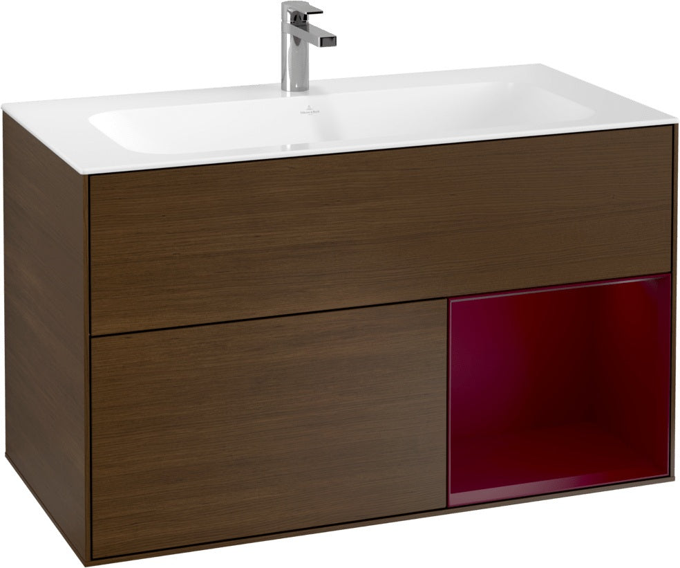 Villeroy & Boch Finion Waschtischunterschrank 996 mm White Matt Lacquer mit Beleuchtung