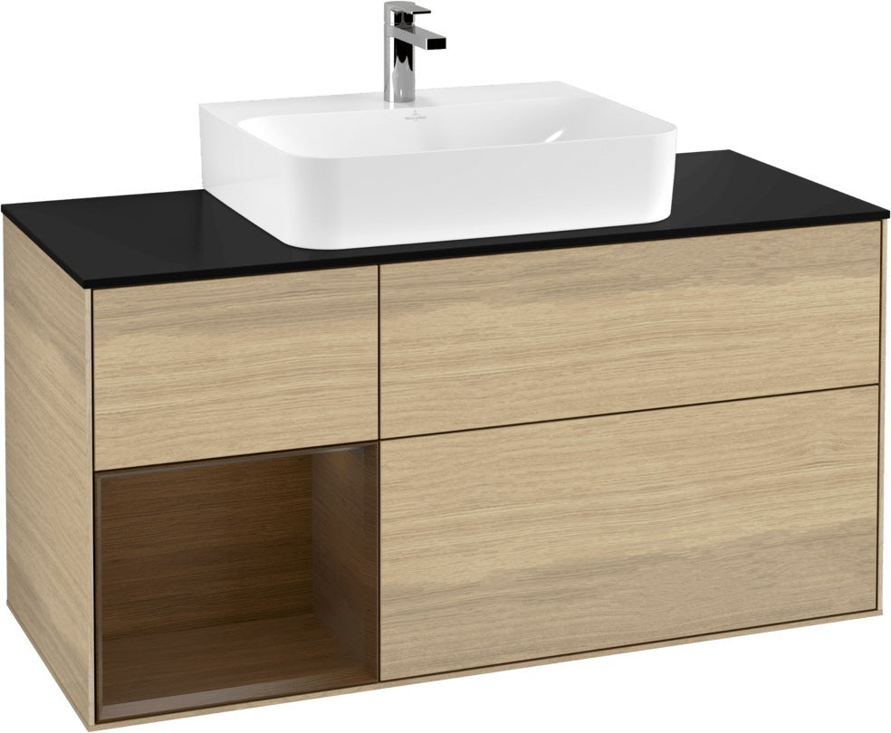 Villeroy & Boch Finion Waschbeckenunterschrank 1200 mm Glossy White mit Beleuchtung