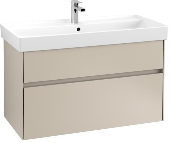 Villeroy & Boch Collaro Waschtischunterschrank 954 mm Weiß mit LED-Beleuchtung und 2 Auszügen