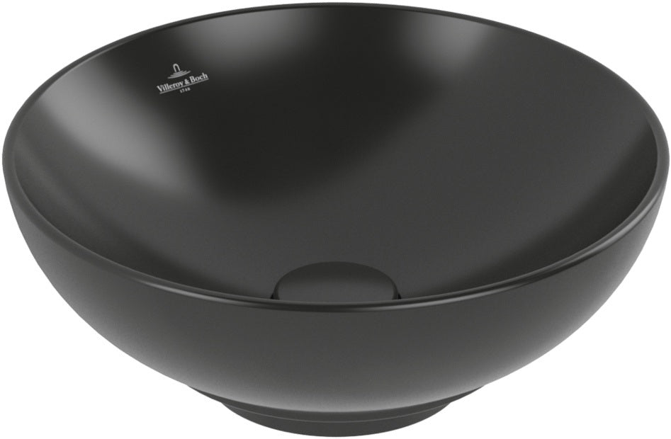 Villeroy & Boch Loop & Friends Aufsatzwaschbecken 380 mm rund Ebony CeramicPlus