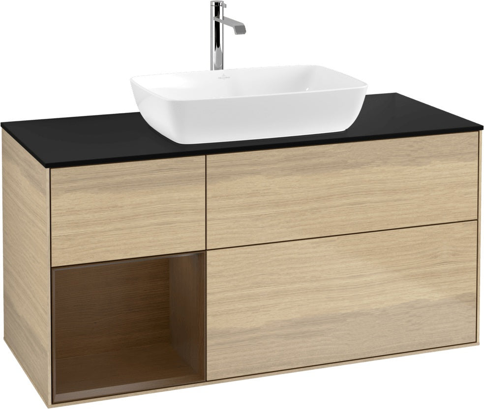 Villeroy & Boch Finion Waschtischunterschrank 1200 mm Glossy White Lacquer mit Beleuchtung