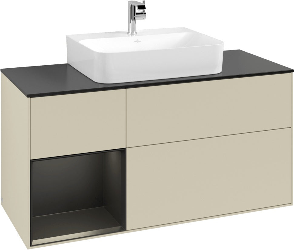Villeroy & Boch Finion Waschbeckenunterschrank 1200 mm Glossy White mit Beleuchtung