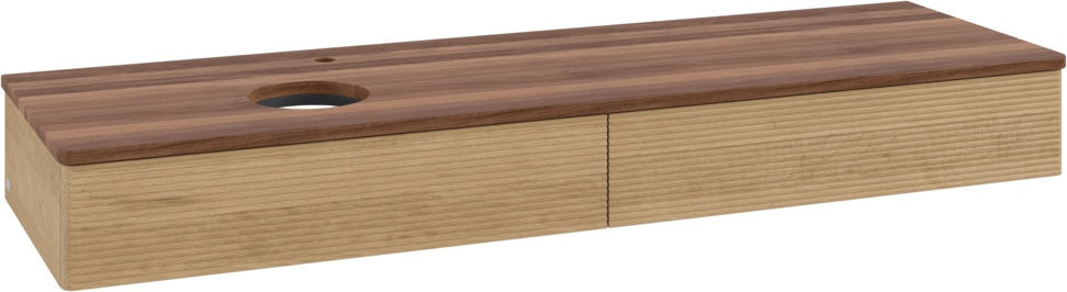 Villeroy & Boch Antao Waschtischunterschrank 1600 mm grau mit 2 Auszügen und Push-Open