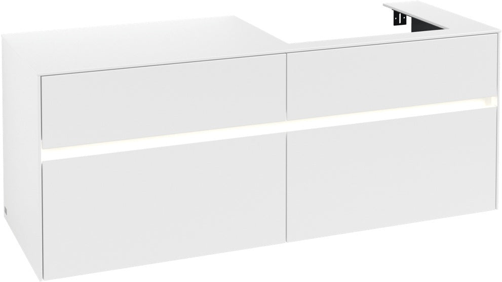 Villeroy & Boch Waschtischunterschrank Collaro C086 B0 1400 mm White Matt mit LED-Beleuchtung