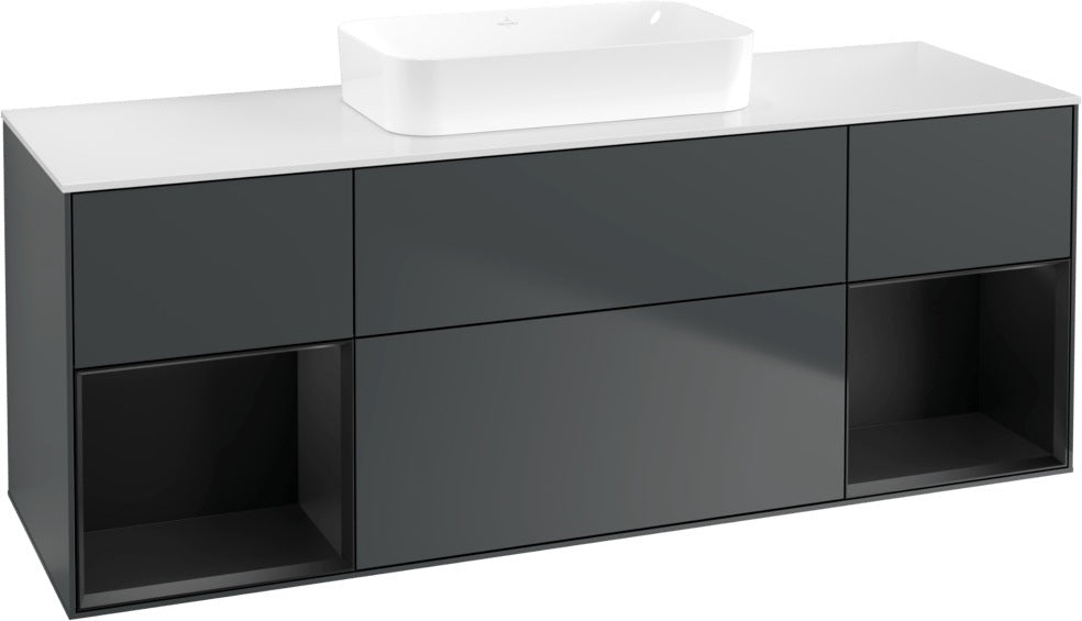 Villeroy & Boch Finion Waschtischunterschrank 1600 mm Glossy White Lacquer mit Beleuchtung