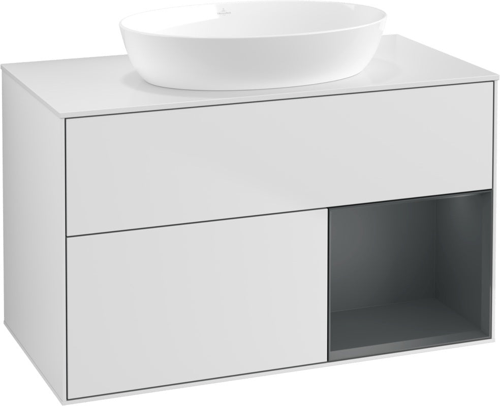Villeroy & Boch Finion Waschtischunterschrank FA21GFGF 1000 mm Glossy White Lacquer