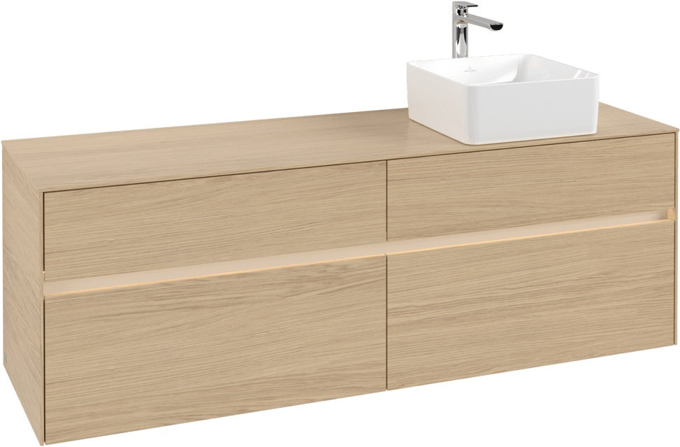 Villeroy & Boch Waschtischunterschrank Collaro C051 B0 1600 mm Glossy White mit LED-Beleuchtung