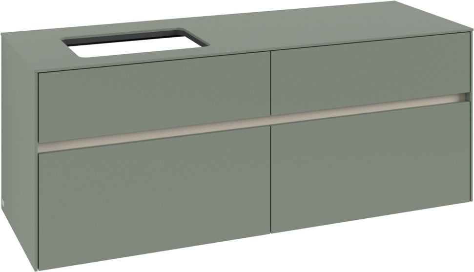 Villeroy & Boch Waschtischunterschrank Collaro C117 B0 White Oak 1400 mm mit Beleuchtung