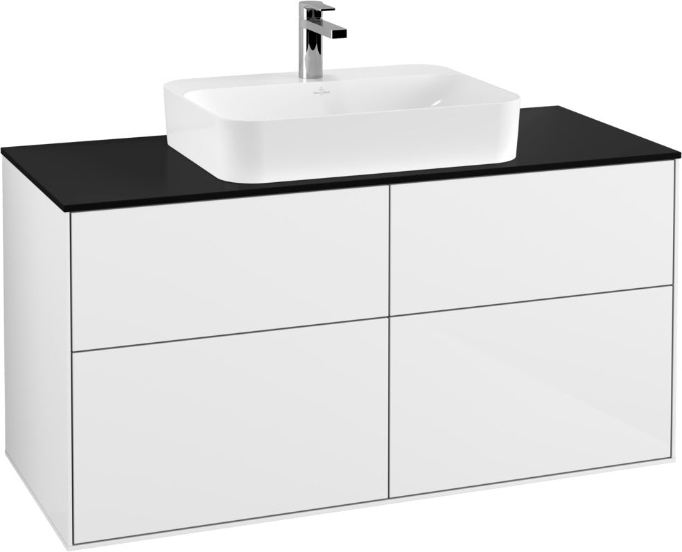 Villeroy & Boch Finion Waschtischunterschrank 1200 mm Glossy White Lacquer mit 4 Auszügen