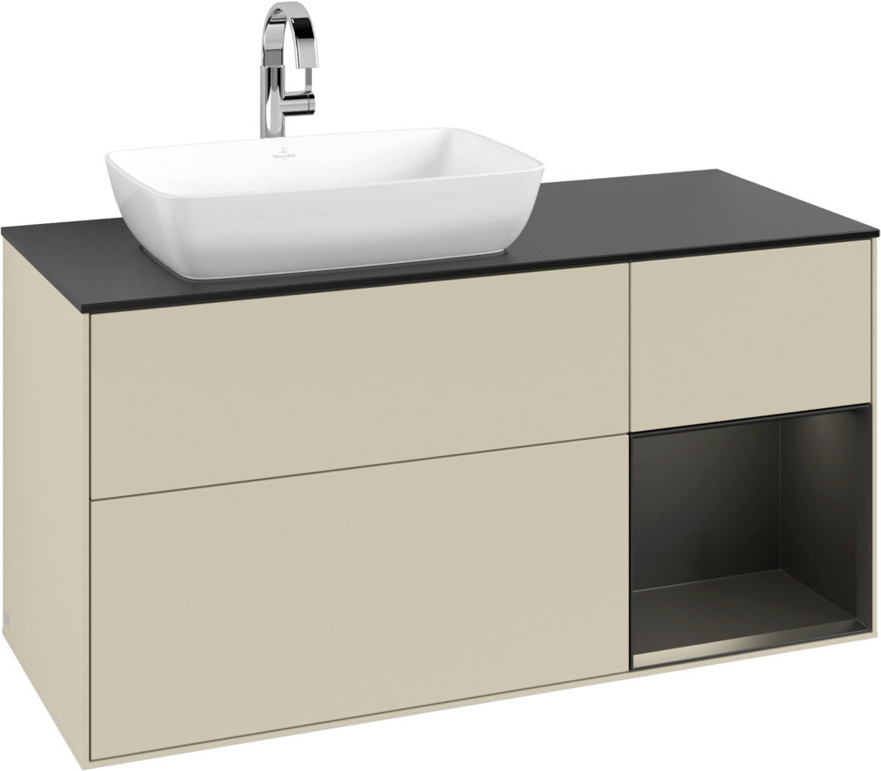 Villeroy & Boch Finion Waschtischunterschrank 1200 mm Glossy White mit Beleuchtung und SoftClosing