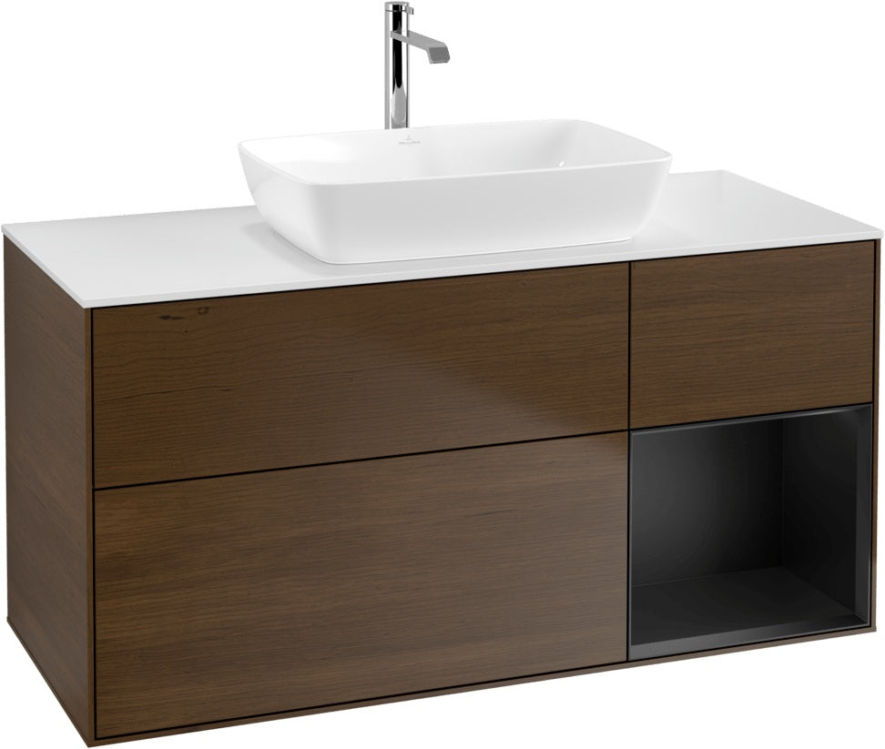 Villeroy & Boch Waschtischunterschrank Finion G831G 1200 mm Glossy White Lacquer mit Beleuchtung