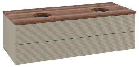 Villeroy & Boch Antao Waschtischunterschrank 1200 mm, 2 Auszüge, Push-Open, Stone Grey Matt