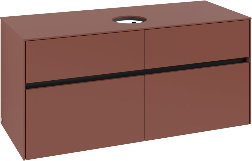 Villeroy & Boch Waschtischunterschrank Collaro C041 White Oak 1200 mm mit 4 Auszügen