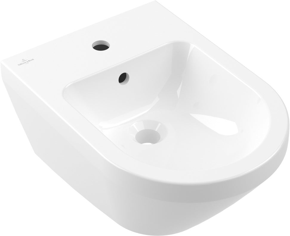 Villeroy & Boch Architectura Wand-Bidet 370 x 530 mm rund weiß alpin mit Überlauf
