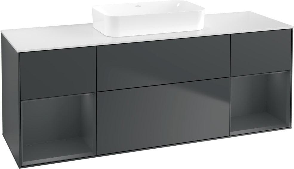 Villeroy & Boch Finion Waschtischunterschrank 1600 mm Glossy White Lacquer mit Beleuchtung