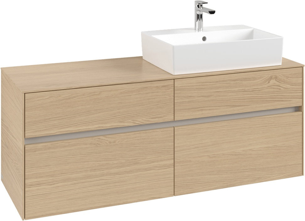 Villeroy & Boch Waschtischunterschrank Collaro C133 Nordic Oak 1400 mm mit SoftClosing und 4 Auszügen