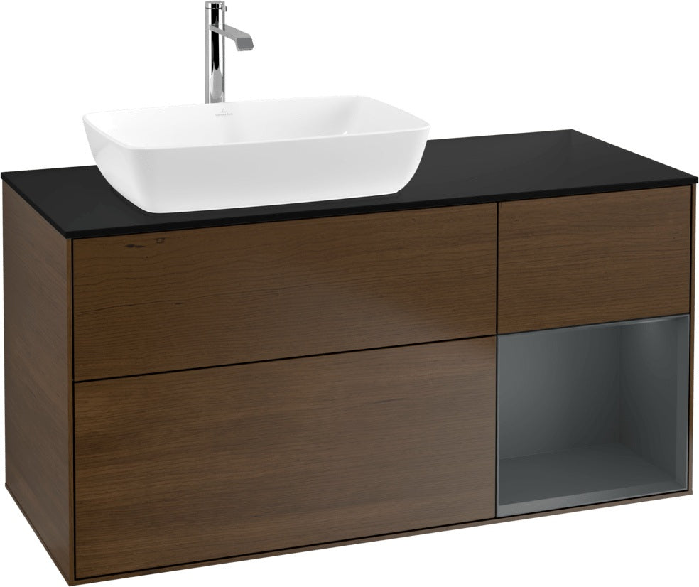 Villeroy & Boch Finion Waschtischunterschrank 1200 mm Glossy White mit Beleuchtung und SoftClosing