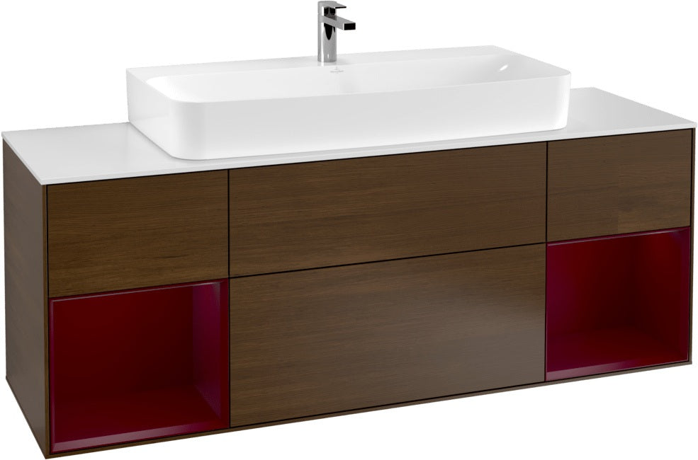 Villeroy & Boch Finion Waschtischunterschrank 1600 mm Glossy White Lacquer mit Beleuchtung