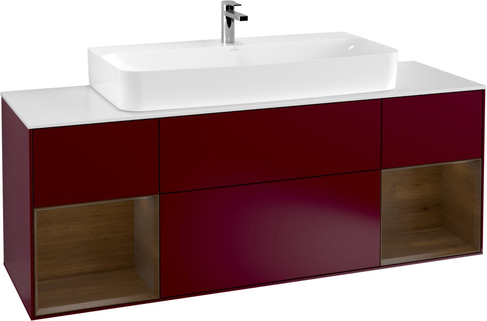 Villeroy & Boch Finion Waschtischunterschrank 1600 mm Glossy White Lacquer mit Beleuchtung