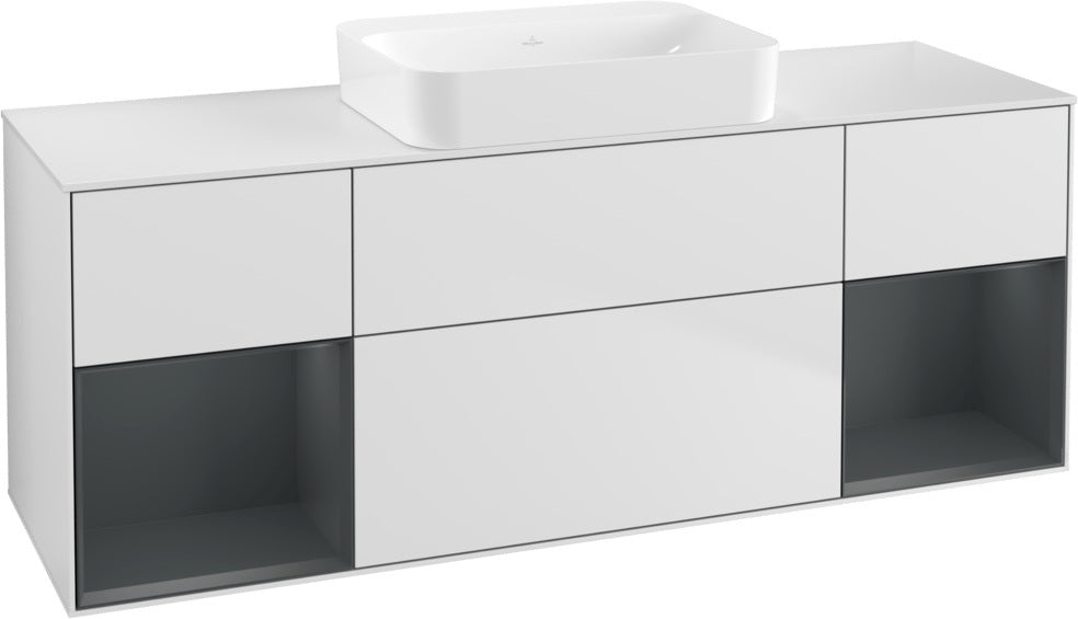 Villeroy & Boch Finion Waschtischunterschrank 1600 mm Glossy White Lacquer mit Beleuchtung