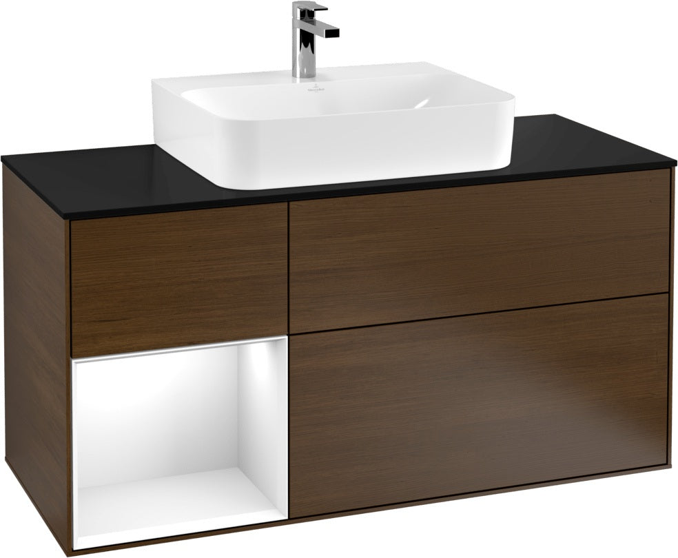 Villeroy & Boch Finion Waschbeckenunterschrank 1200 mm Glossy White mit Beleuchtung