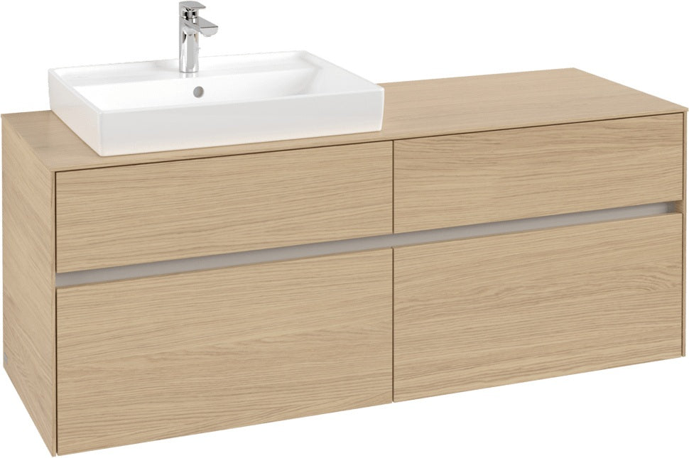 Villeroy & Boch Waschbeckenunterschrank Collaro Nordic Oak 1400 mm mit 4 Auszügen