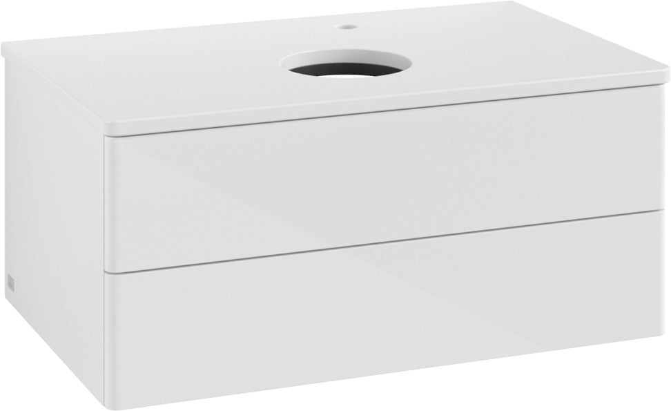 Villeroy & Boch Waschtischunterschrank Antao 800 mm Glossy White mit LED-Beleuchtung