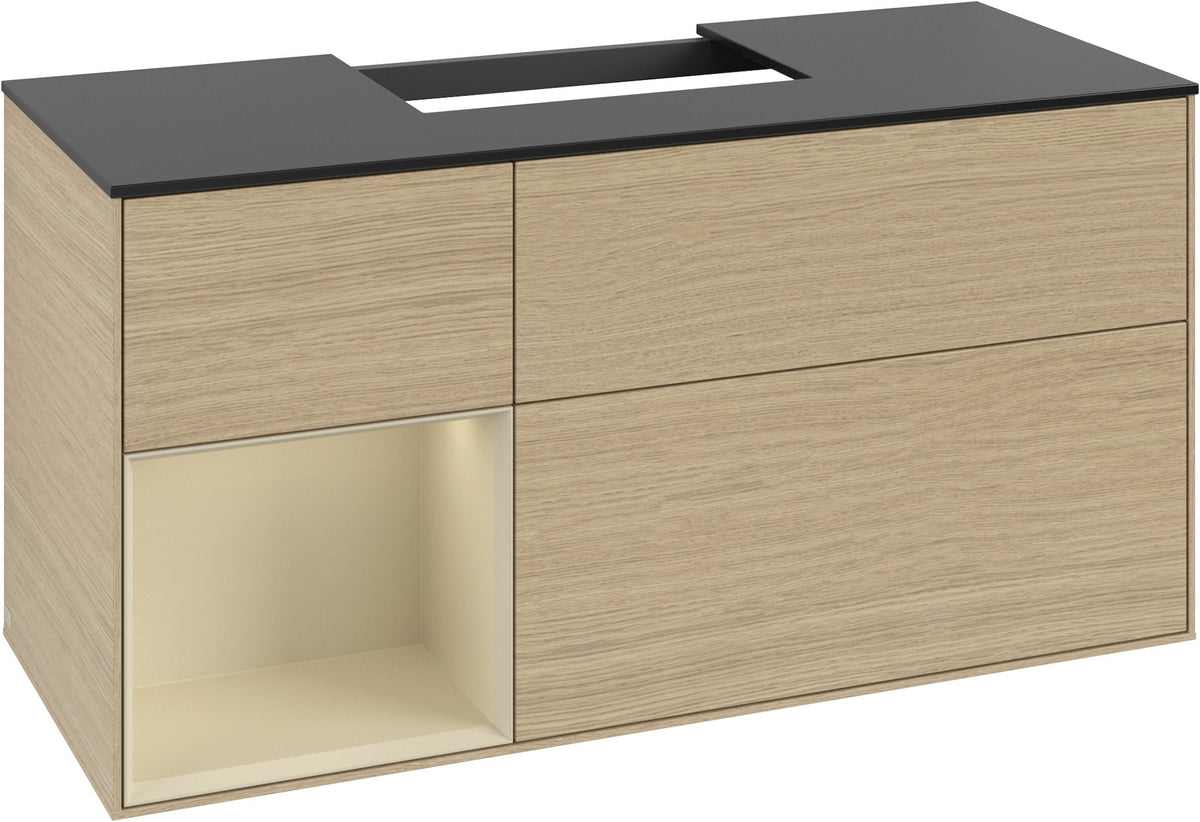 Villeroy & Boch Finion Waschbeckenunterschrank 1200 mm Glossy White mit Beleuchtung