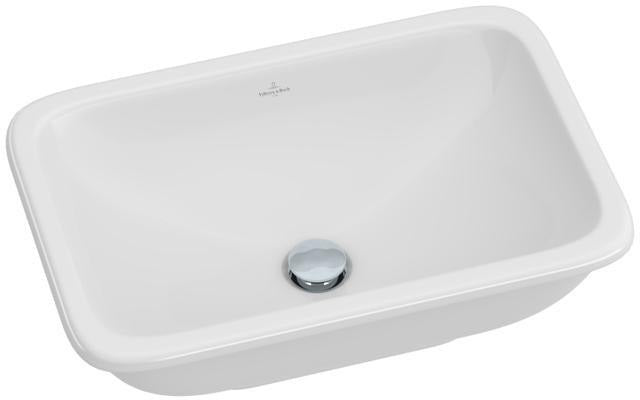 Villeroy & Boch Loop & Friends Einbauwaschtisch 600x405 mm rechteckig mit Überlauf Weiß Alpin