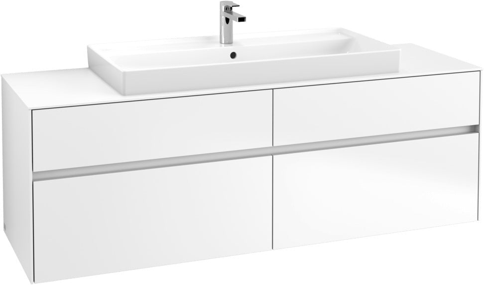 Villeroy & Boch Waschtischunterschrank Collaro C031 in White Matt, 1600 mm, mit 4 Auszügen und SoftClosing