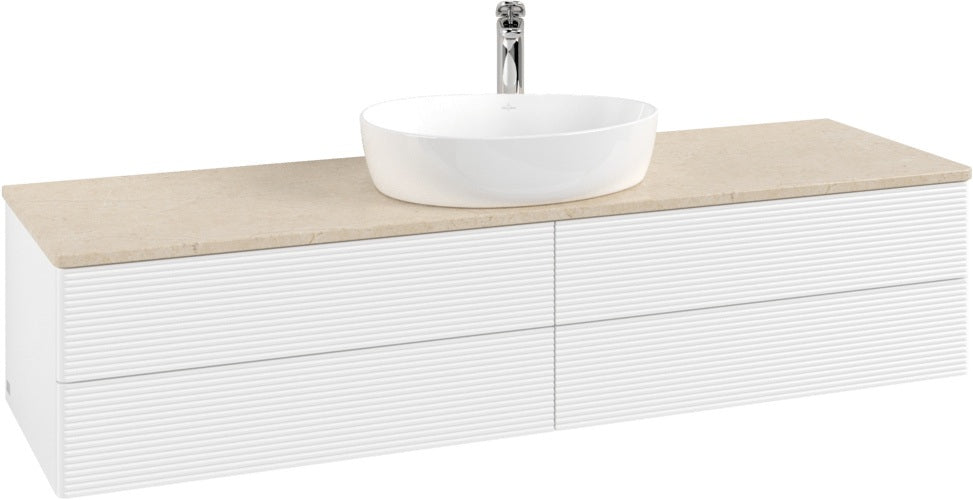 Villeroy & Boch Waschtischunterschrank Antao 1600 mm Glossy White Lacquer mit 4 Auszügen