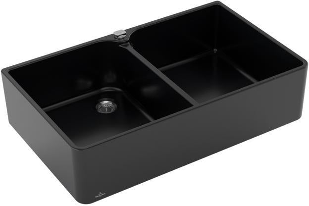 Villeroy & Boch Spülstein Doppelbecken 90 X 900 mm Ebony CeramicPlus Keramik