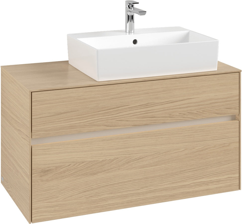 Villeroy & Boch Waschtischunterschrank Collaro C127 B0 1000 mm Nordic Oak mit Beleuchtung