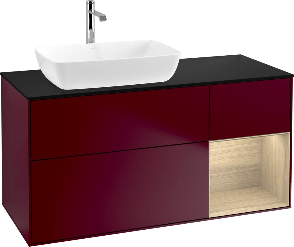Villeroy & Boch Finion Waschtischunterschrank 1200 mm Glossy White mit Beleuchtung und SoftClosing