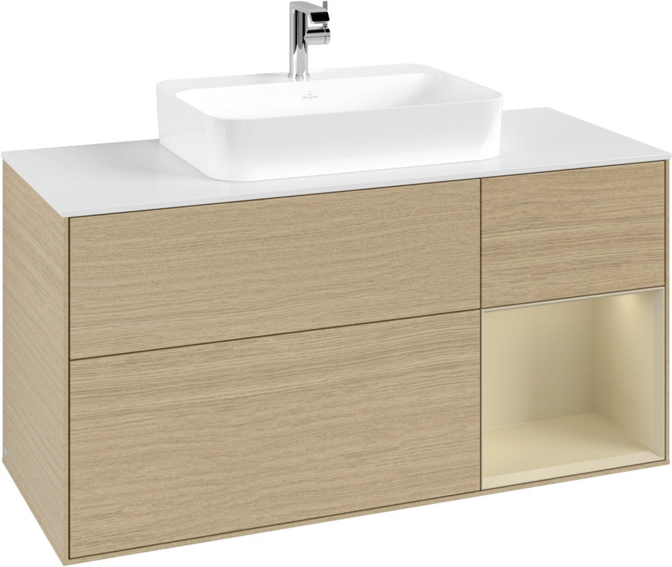 Villeroy & Boch Waschtischunterschrank Finion F421G 1200 mm Glossy White Lacquer