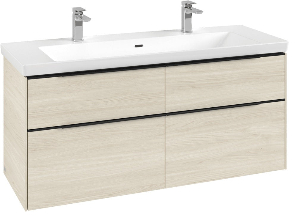 Villeroy & Boch Waschtischunterschrank Subway 3.0 C 602L0, 1272 mm, Brilliant White, mit LED-Beleuchtung
