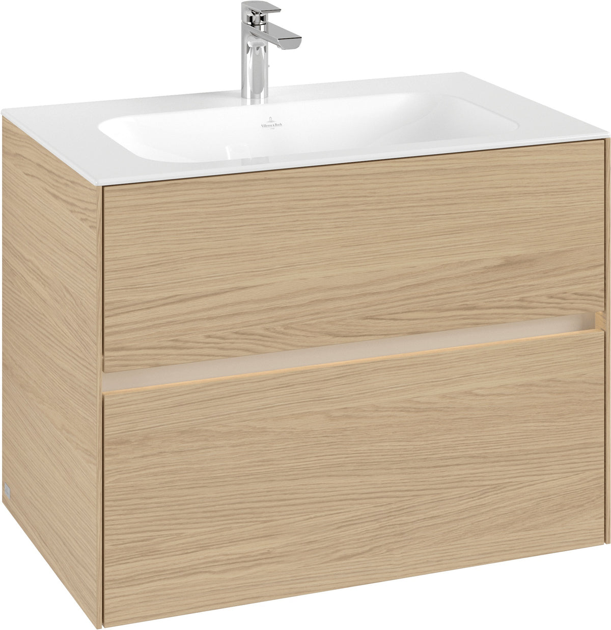 Villeroy & Boch Waschbeckenunterschrank Collaro C13800 White Oak – 796 mm, 2 Auszüge, SoftClosing