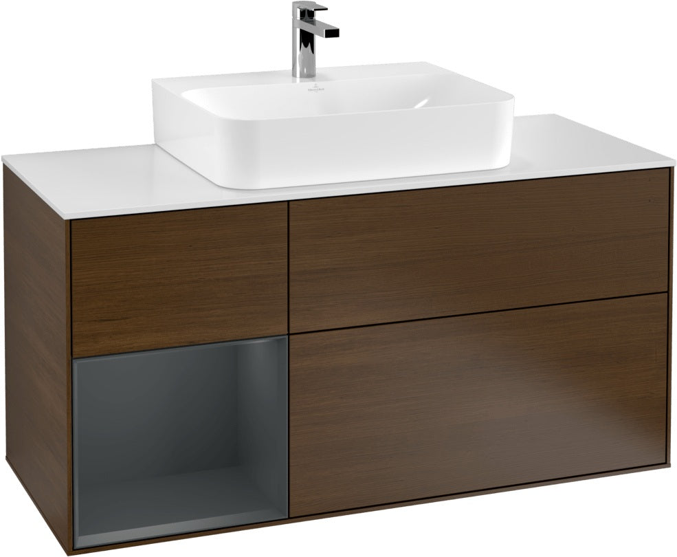 Villeroy & Boch Finion Waschtischunterschrank G161G 1200 mm Glossy White Lacquer mit LED-Beleuchtung